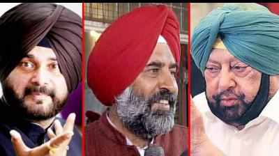 Navjot Sidhu, Pargat Singh, Captain Amarinder Singh 