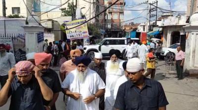Panthak constituents are shocked by the sudden appearance of Sukhbir Badal