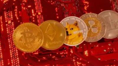 Major cryptocurrencies including Bitcoin, Dogecoin, Ether drop polygon value 