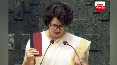 Priyanka Gandhi took oath as a member of the Lok Sabha