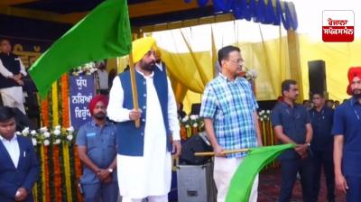 ਸੀਐਮ ਭਗਵੰਤ ਮਾਨ ਜਾਗਰੂਕਤਾ ਰੈਲੀ ਨੂੰ ਹਰੀ ਝੰਡੀ ਦਿੰਦੇ ਹੋਏ  