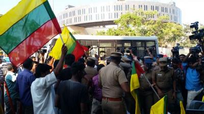 chennai vs kolkata match protest