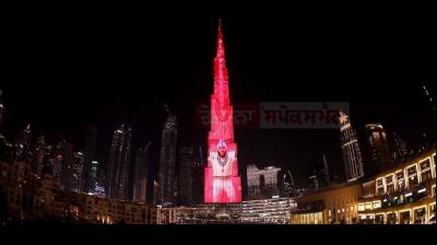 Ammy Virk became the first Pollywood actor to appear on Burj Khalifa