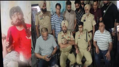 Encounter between police and gangster in jalandhar