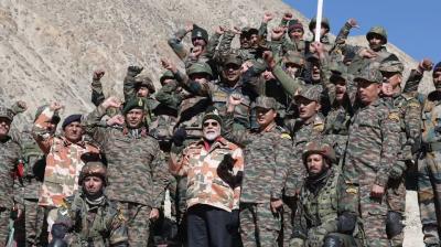 PM Modi celebrated Diwali with security forces in Lepcha