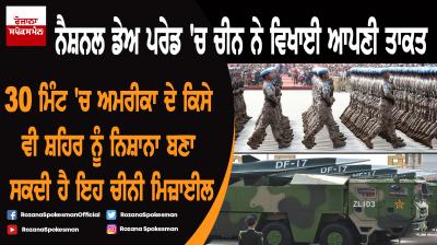 China shows off military in anniversary parade