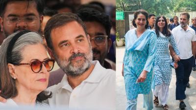 Rahul, Sonia Gandhi cast their votes in Delhi