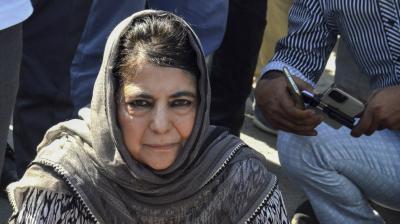 Mehbooba Mufti claims her party workers barred from voting, stages protest 