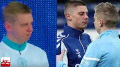 Players get emotional during football matches watching the situation in the country