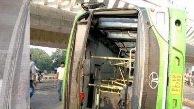 DTC bus collides with truck