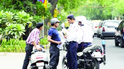 Police Officer With People