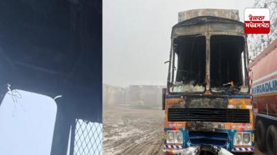 Truck caught fire in parking lot, two people died Latest News in Punjabi