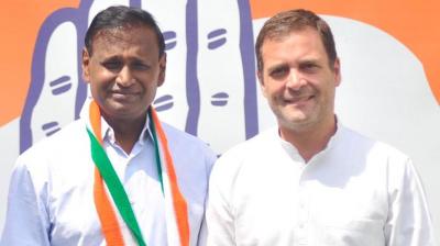 BJP MP Udit Raj joins Congress party in presence of Congress President Rahul Gandhi