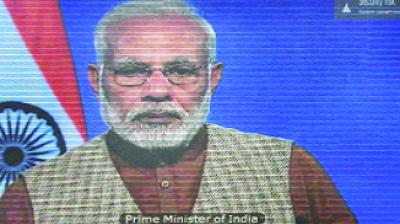 Narendra Modi During Video Conferencing