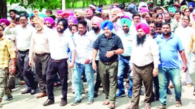Scheduled Caste Employees During Protesting