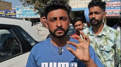 Mandeep Singh giving information.