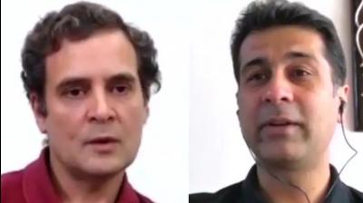 rahul gandhi with rajiv bajaj