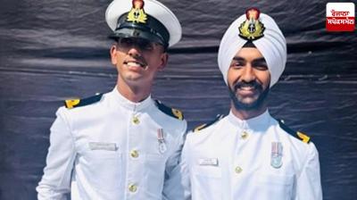 Parasdeep and Yuvraj become officers in the Indian Navy