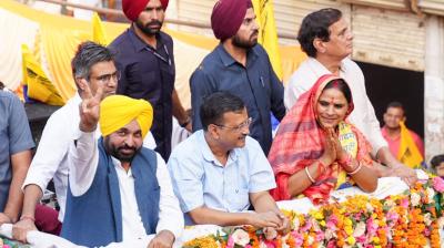 Bhagwant Mann and Arvind Kejriwal campaign for 'AAP' candidates in Madhya Pradesh
