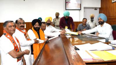 BJP candidate Inder Iqbal Singh Atwal has filed nomination papers