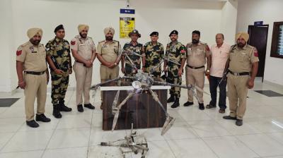 A Hexacopter drone recovered from Khemkaran 