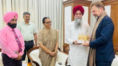 German Ambassador Philipp Ackermann meets Punjab Vidhan Sabha Speaker Kultar Singh Sandhawan