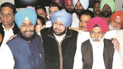 Partap Singh Bajwa, Captain Amarinder Singh and Samsher Singh Dullo