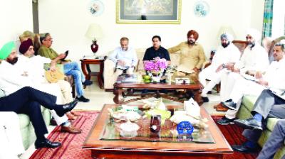 Talking to the officials, Chief Minister Capt. Amarinder Singh