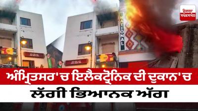  A terrible fire broke out in an electronics shop in Amritsar