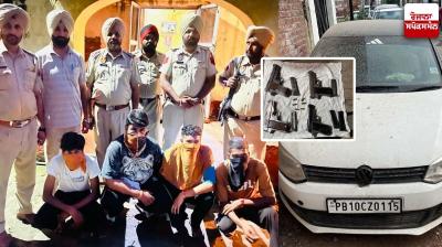Amritsar rural police arrested 4 accused with heroin and weapons