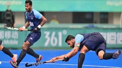  The Indian men's hockey team won 12-0 against Bangladesh