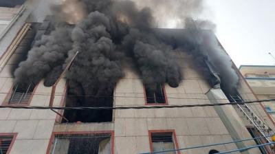 Delhi: A terrible fire broke out in a factory located in Narela Industrial Area, two died