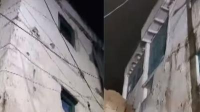  A 450-year-old building collapsed in Leh due to heavy rain, many houses were also damaged