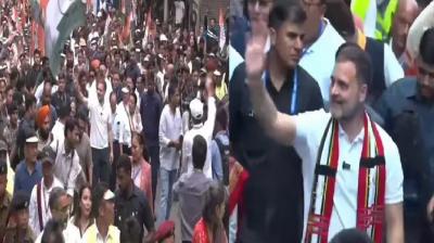 Rahul Gandhi undertakes padayatra in poll-bound Mizoram