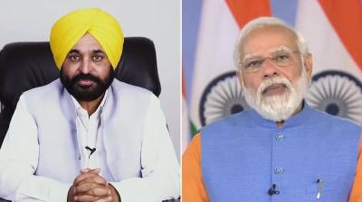 CM Bhagwant Singh Mann, PM Modi 