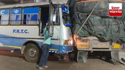 In the early morning, a PRTC bus full of passengers collided with a truck
