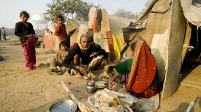 These poor people are living in dirt
