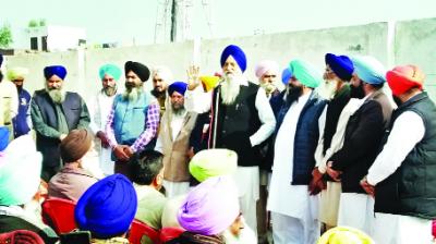 Ranjit Singh Brahmpura addressing the rally