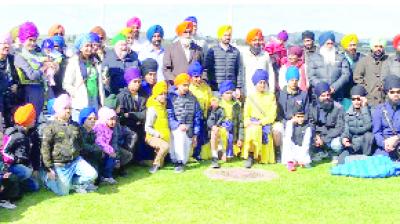 Wonderful, worn gloves at Waterfront Tauranga on 'Dastar Day'