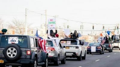 Protest rally in support of the Farmer Protest in New York