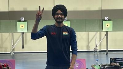 Sarabjot Singh wins GOLD medal in 10m Air Pistol event at Shooting World Cup