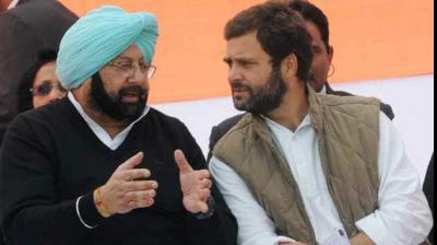 Captain with Rahul Gandhi