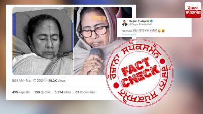 Misleading Post Viral Defaming Mamata Banerjee Claiming Her Injury Is Fake