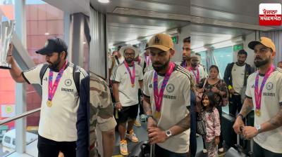 Team India Arrival Delhi Live Updatesm News in punjabi 