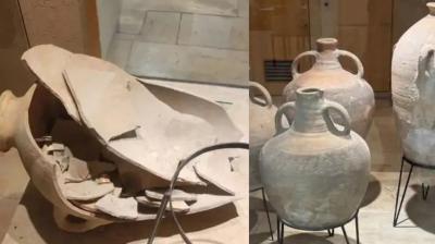 A child broke a 3500-year-old vessel in Israel's museum, the father said this
