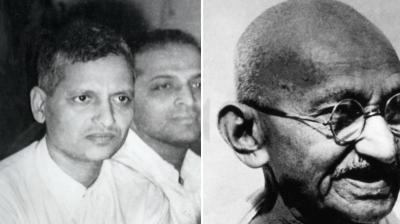 Nathuram Godse and Mahatma Gandhi