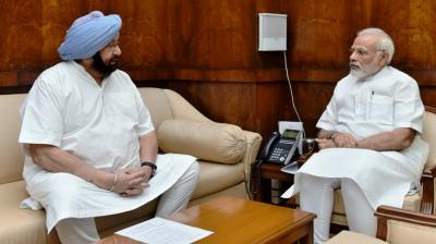 Captain Amarinder Singh and PM Modi 