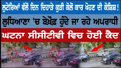 ਲੁਟੇਰਿਆਂ ਵੱਲੋਂ ਦਿਨ ਦਿਹਾੜੇ ਕੁੜੀ ਕੋਲੋਂ ਕਾਰ ਖੋਹਣ ਦੀ ਕੋਸ਼ਿਸ਼!
