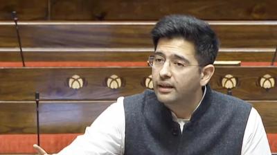 Raghav Chadha presents BJP's Report Card in Rajya Sabha