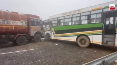 Major accident occurred in Bathinda due to dense fog in the early hours of the morning